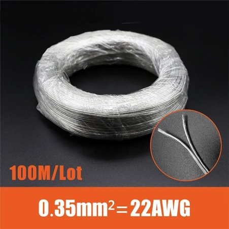100M DIY Electrical Wire 22AWG 20AWG 18AWG 2Pin LED Neon Light Welding Silver Wire Middle  Connector For 12V Neon Lamp Soldering