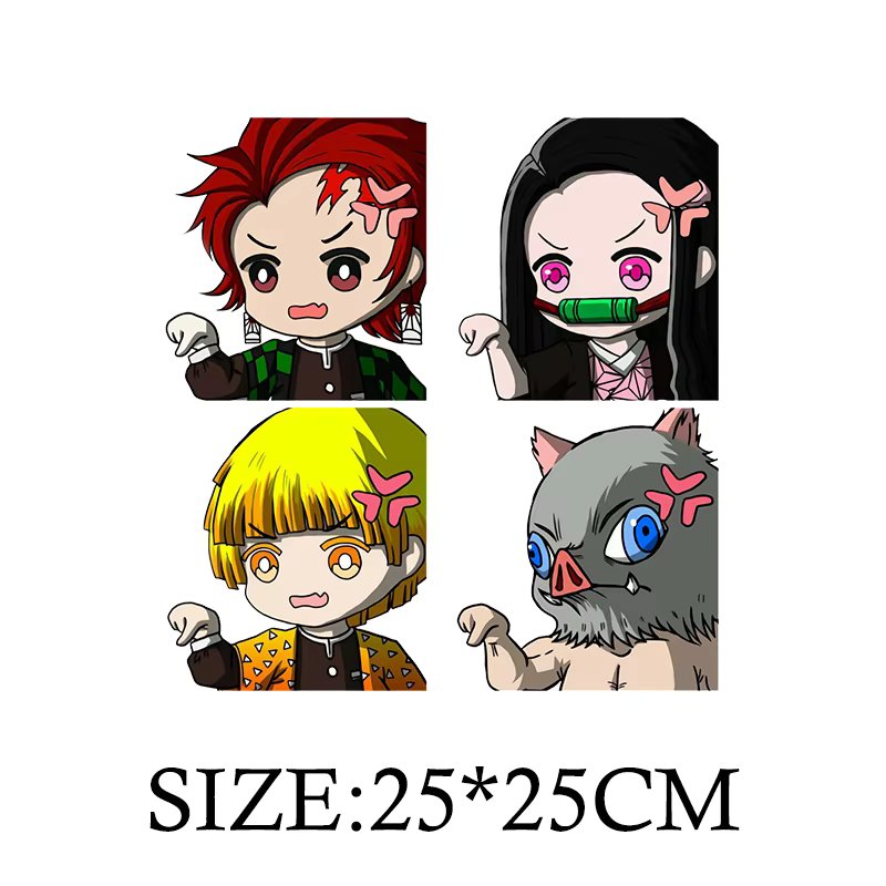 Anime Demon Slayer Patches for Clothes Heat Transfer Thermal Stickers DIY Women T shirt Iron on for Jackets Tote Bag Appliqued