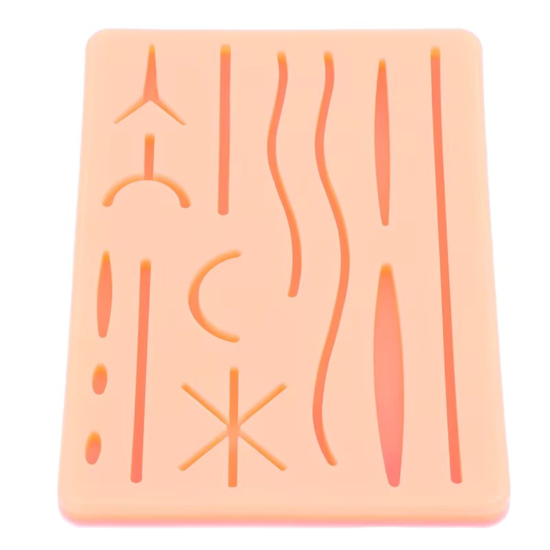 Skin Suture Model Wound Silicone Suture Pad Y Traumatic Suturing Training Pad Reusable Silicone Suture Practice Mat