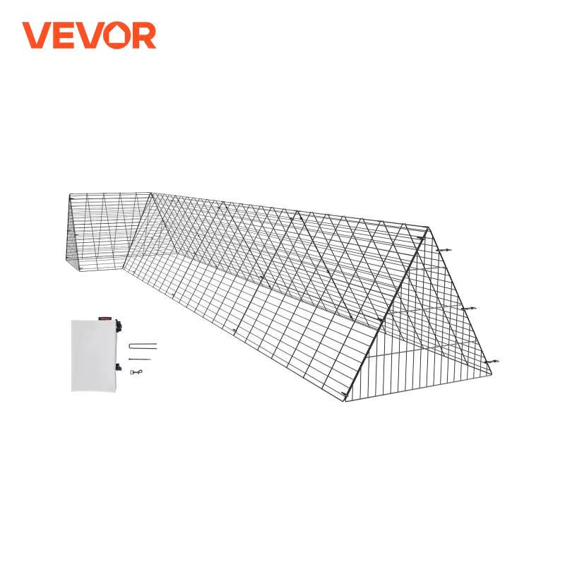 VEVOR Chicken Tunnels 157.5 x 39.4 x 24.2 in(LxWxH) Chicken Tunnels for Yard Portable Chicken Tunnels for Outside Corner Frames