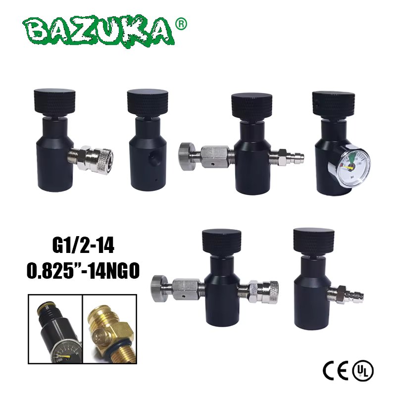 HPA Universal Fill Adapter of Marker Coil Remote Hose Line High Pressure UFA CO2 Tank On/Off ASA G1/2
