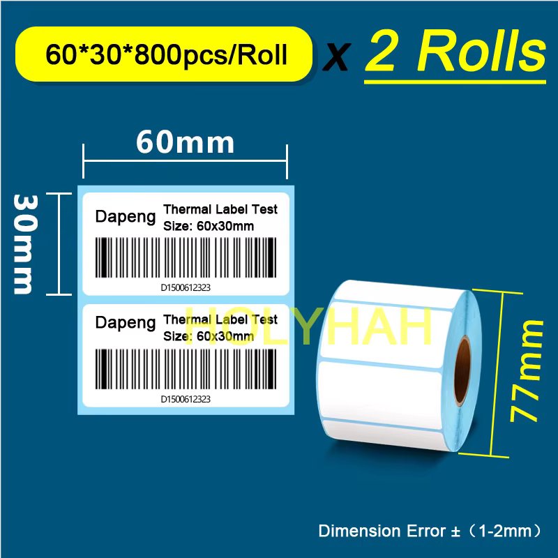 60X30 800Pcs 2Roll