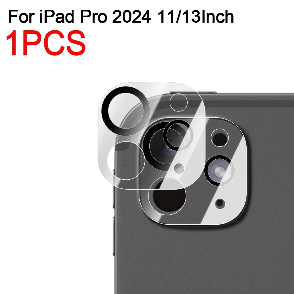 1/4PCS 3D Curved Back Camera Lens Tempered Glass For iPad Pro 2024 11inch 13inch Len Protector Protective Film Accessories