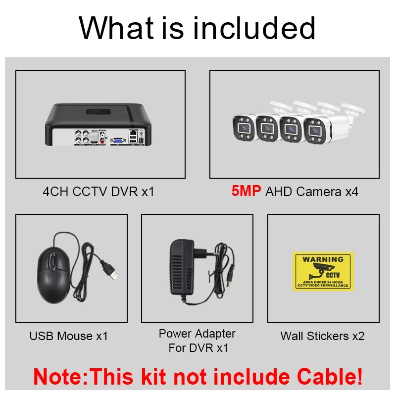 4CH DVR and 5MP Cam
