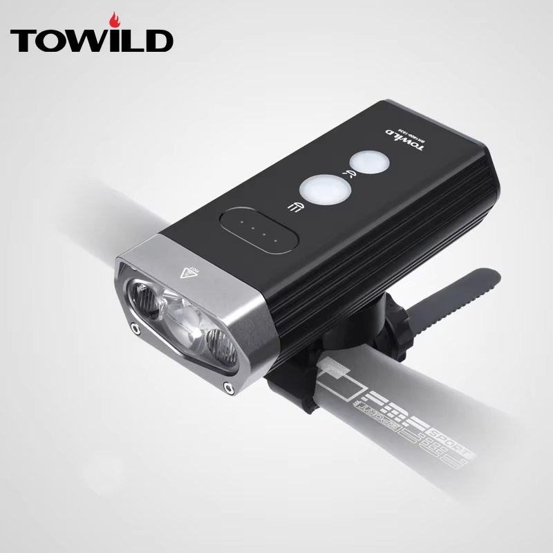 TOWILD BR1200/2000 Professional Bicycle Light Power Bank Waterproof USB Rechargeable Bike Light Flashlight bike accessories