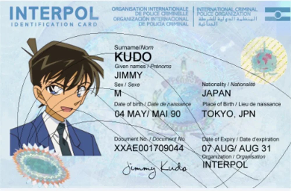 American film and television drama United Nations agent COS game animation prop card can be customized
