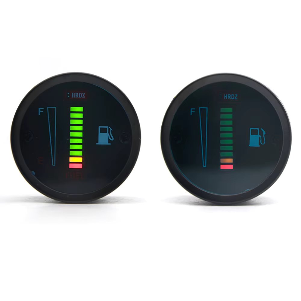 2" 52mm Car Motorcycle Fuel Gauge LED Fuel Level Moto Meter Gauge Fuel Level Sensor 12V /24V Aluminum Alloy Car Styling