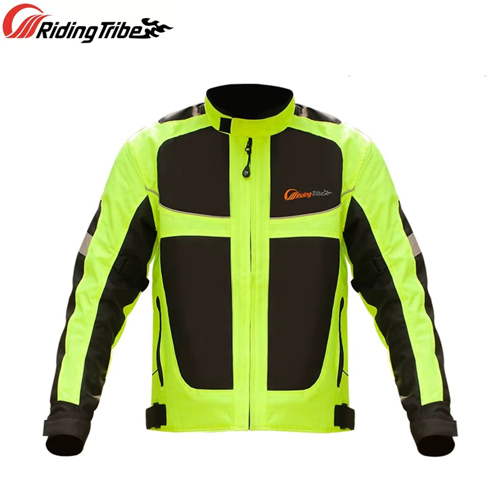 Men Woman Summer Style Breathable Motorcycle Jacket Night High Visible Motorbike Riding Coat with 5pcs Protective pads JK-21