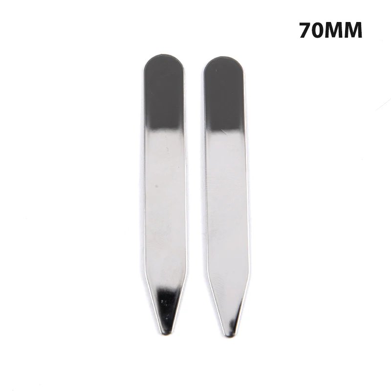 2Pcs 52mm/63.5mm/70mm Stainless Steel Collar Stays Bones For Dress Shirt Business Party Jewelry