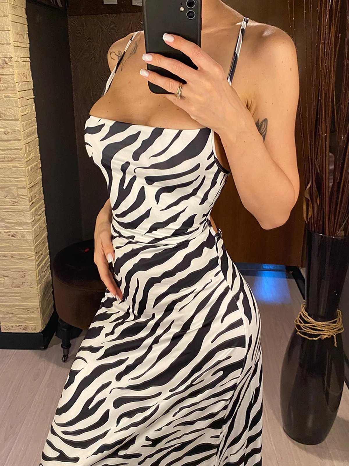 Sexy Leopard Zebra Backless Cross Back Tunic Beach Cover Up Cover-ups Long Beach Dress Beach Wear Beachwear Female Women V5262