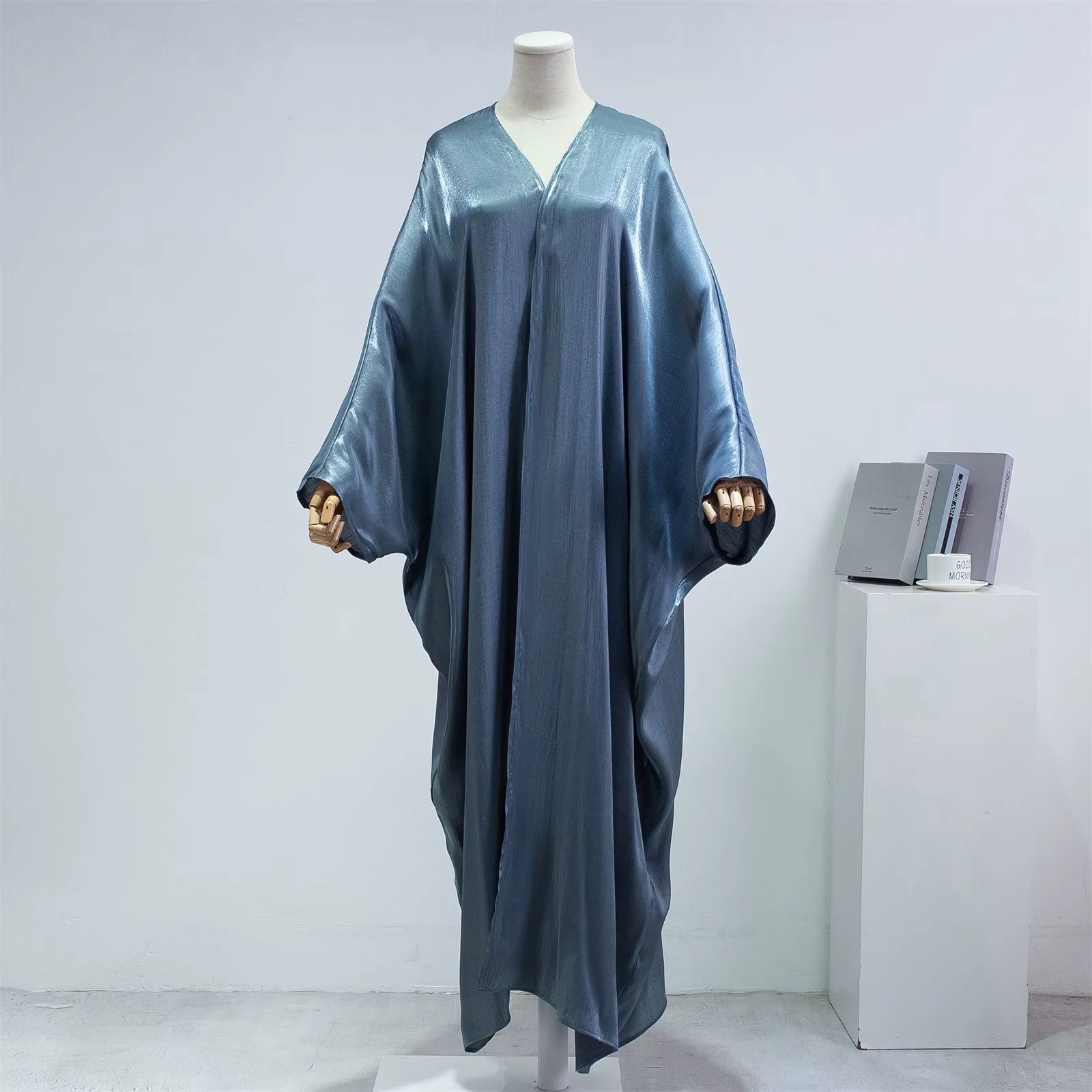 Muslim Out Abayas Smocking Sleeve kaftans One-piece Prayer Women Jilbabs Cardigan Coat Islamic Clothing Dubai Saudi Robe Turkish