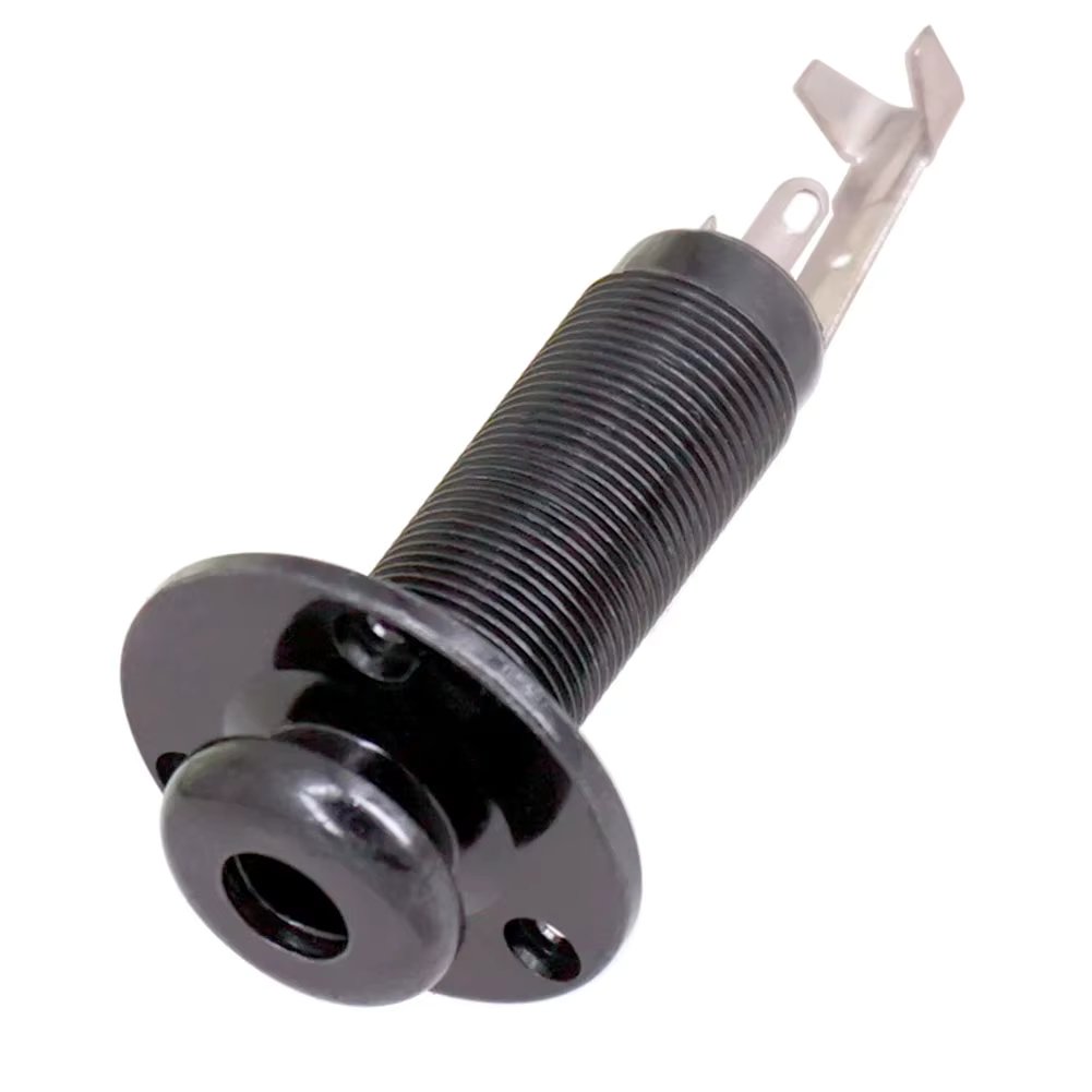 Socket Jack For Guitar Guitar, P10 Roller Socket, 1/4 Stereo Output, Black 552