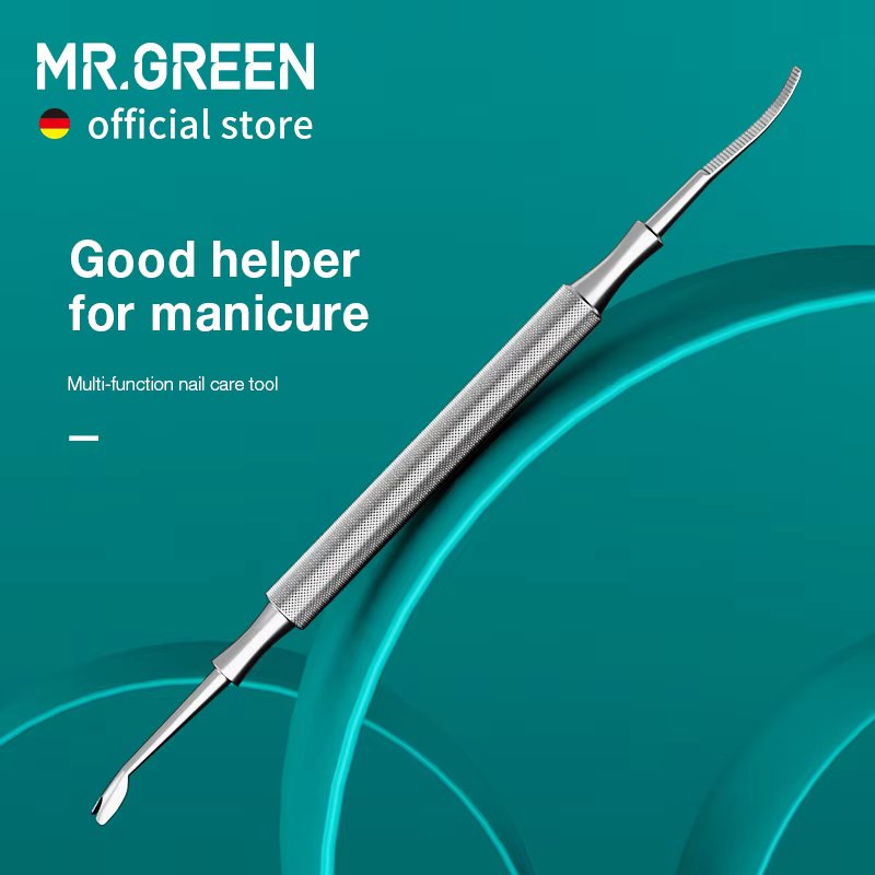 MR.GREEN Multi-Function Nail Care Tools Cuticle Pusher Nail Dirt Cleaner Double Headed Design Pry Up Nails Cuticle Trimmer