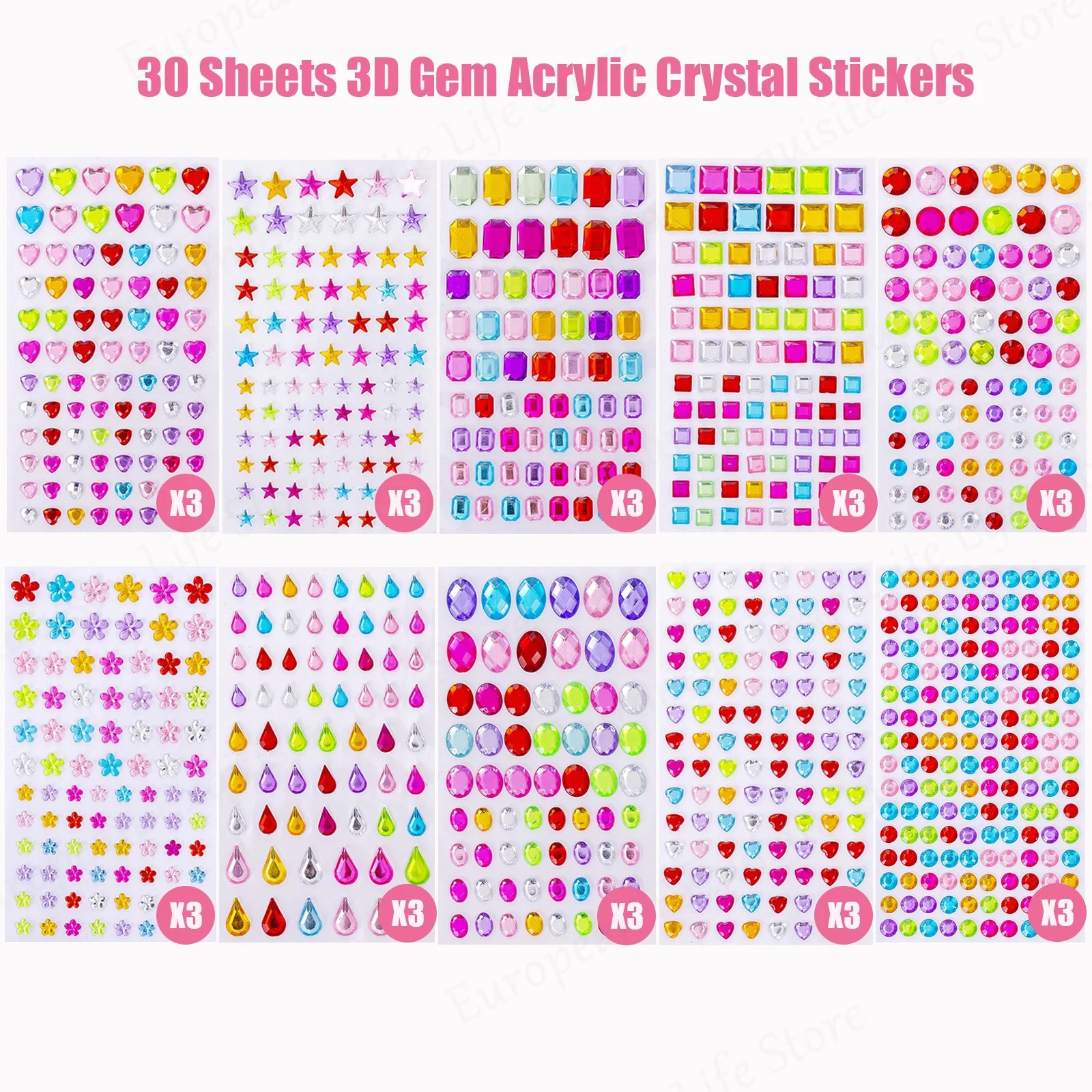 30 Sheets Stickers