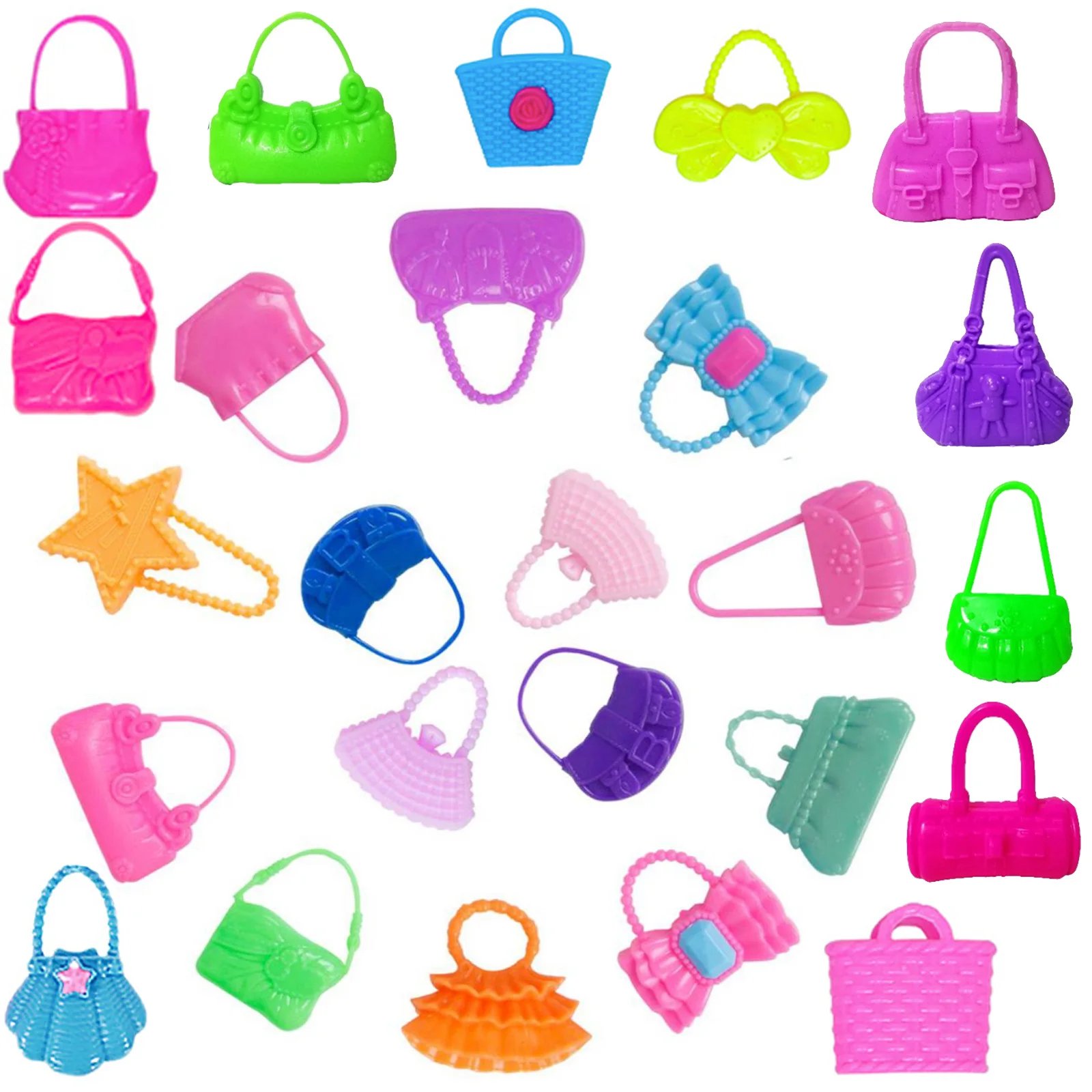 Sequin Set Fashion Evening Dress For barbies 11.8inch Girl's Doll Clothes+Shoes Accessories Jewelry 1/6BJD Blyth Doll Bag Dress