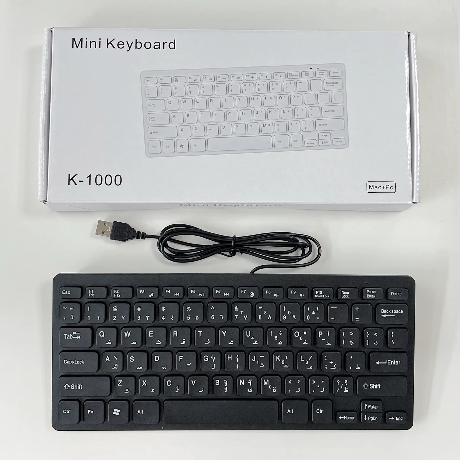 Japanese German Russian French Spanish USB wired mini keyboard Language 78 Keys for Desktop Computer PC Laptop thin