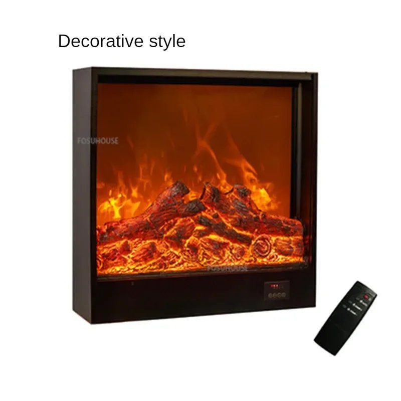 European Living Room Background Wall Simulation Flame Fireplace Heater Customized Electric Fireplace Core Decorative Ornaments