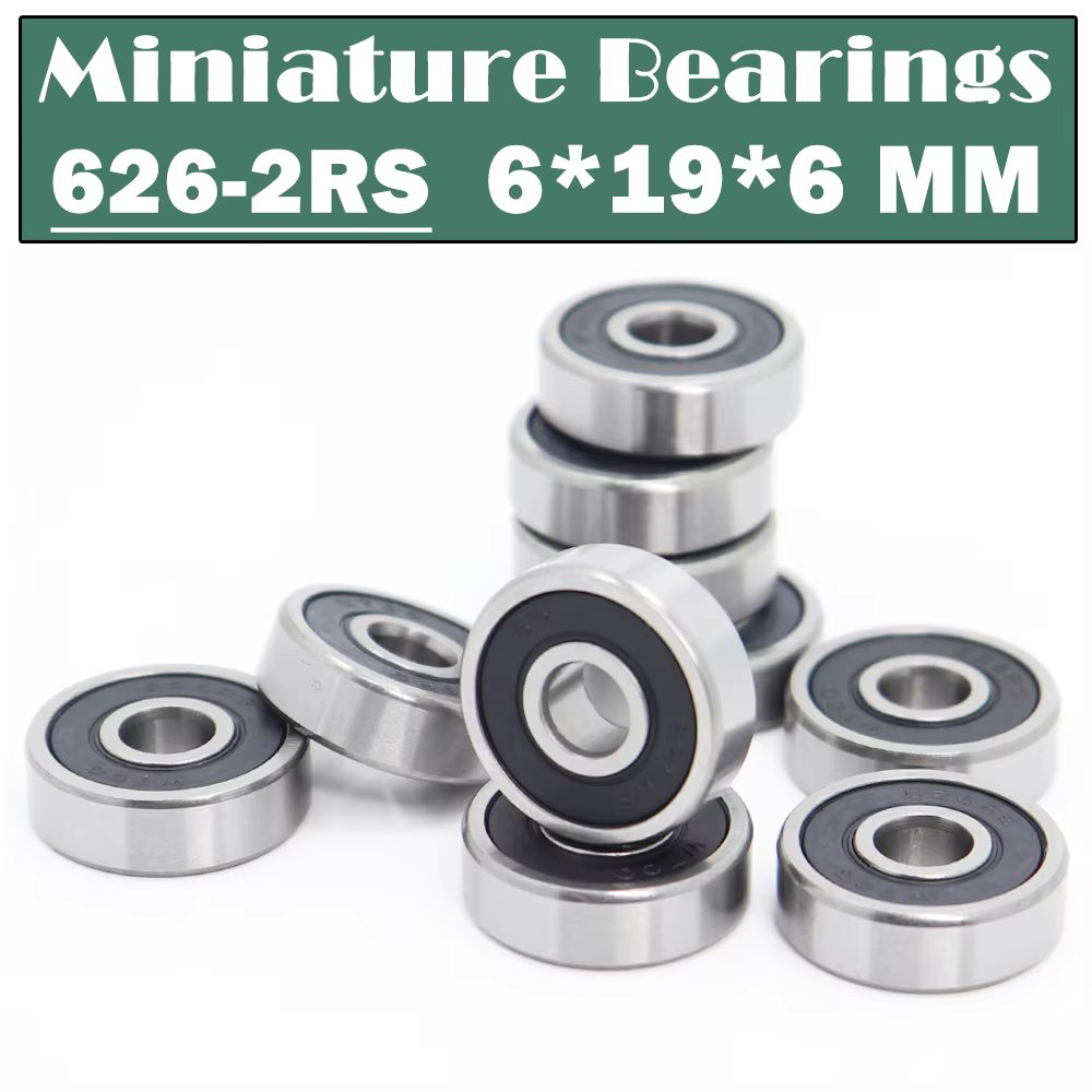 626RS Bearing ( 10 PCS ) 6*19*6 mm Rubber Sealed 626-2RS Ball Bearings 626 RS / 2RS