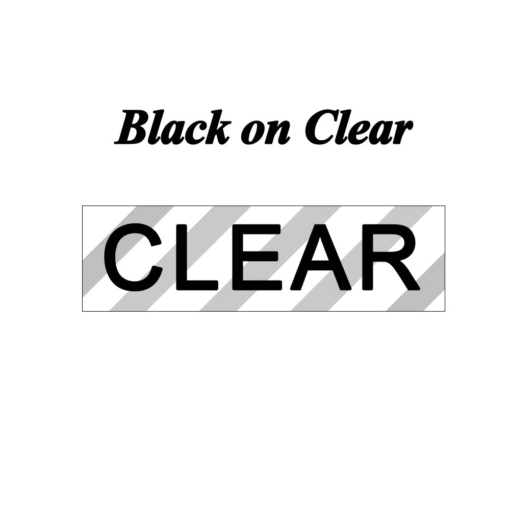 black on clear