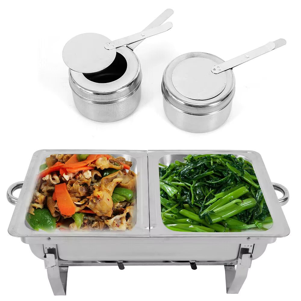 LOYALHEARTDY 7.5 Litre Food Warmer Chafing Dish Buffet Warming Container Heat Food Tray Stainless Steel Set for Buffets Party