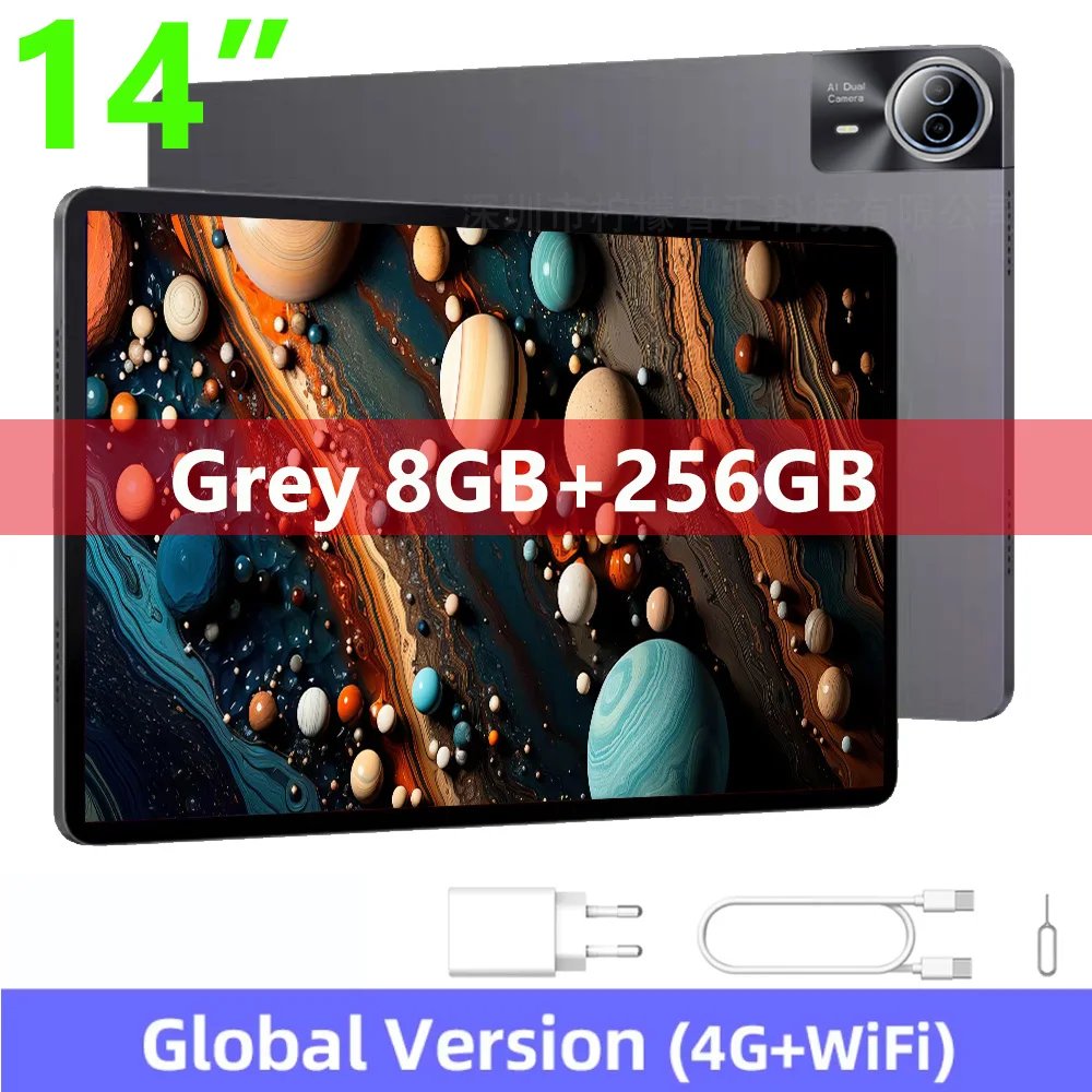 Mpad15 Large Screen 14 inch Tablet 16GB+512GB 1920*1200 IPS 4G Phone call Android 14 Tablet 14" Octa Core 32+8MP Bluetooth WiFi