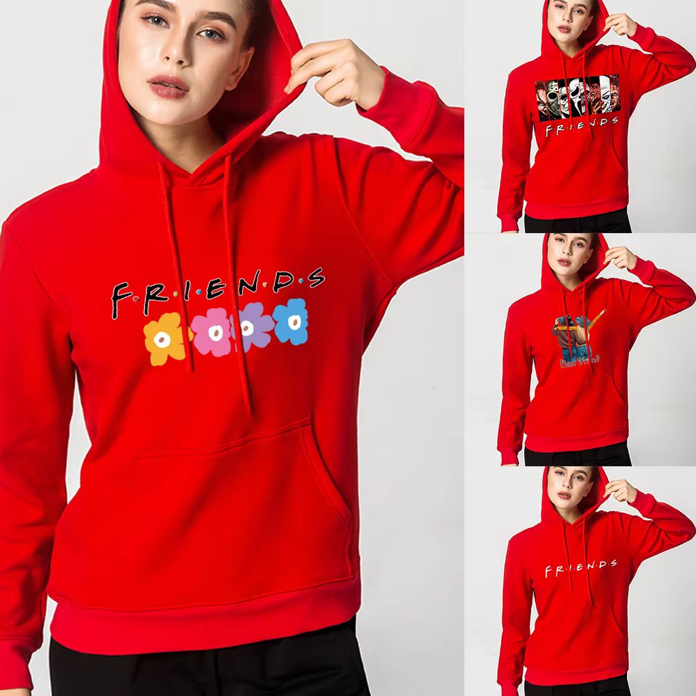 Womens Hooded Sweatshirt 2021 Harajuku Letters Printed Student Casual Wear Pullover Womens Sportswear Womens Winter Jacket