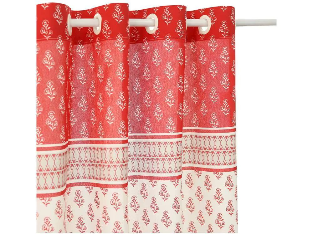 2,6X1,4m Curtain for Red Kitchen Santista Tuscany Lorena