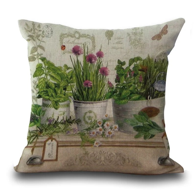 Colorful Flower Cushion Lavender Decorative Floral Pillows Decoration Pillowcase For Car Home