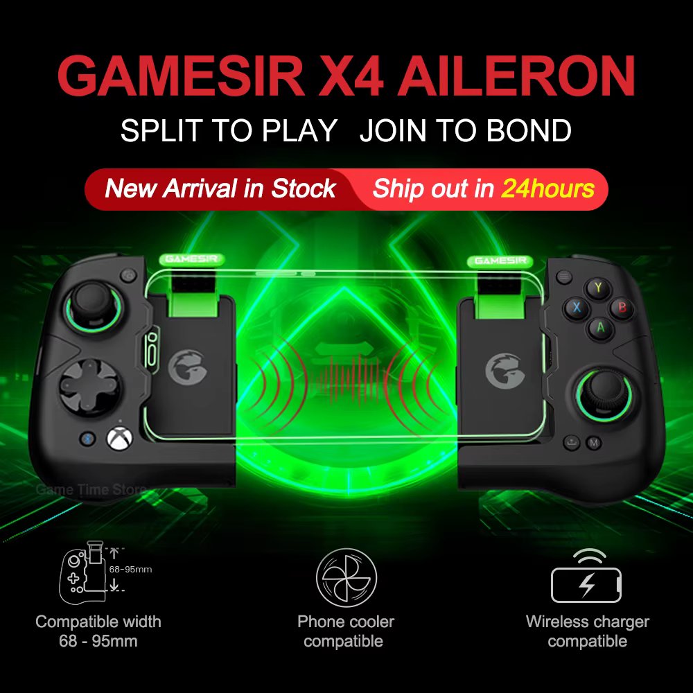 Gamesir X4 Aileron X4A XBOX Controller Wireless Mobile Gaming Controller for Android PC Bluetooth Hall Effect Joysticks Portable
