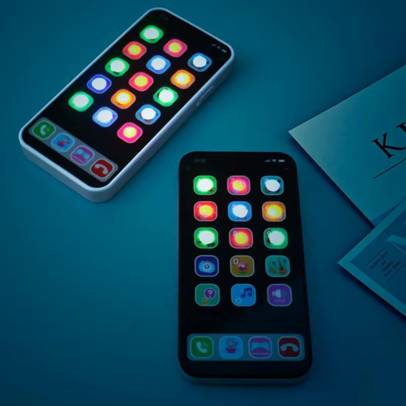 Child Early Development Machine Toy Phone Plays Music Play To Learn Learning Touch Screen Smart Phone Educational Light Up Toys