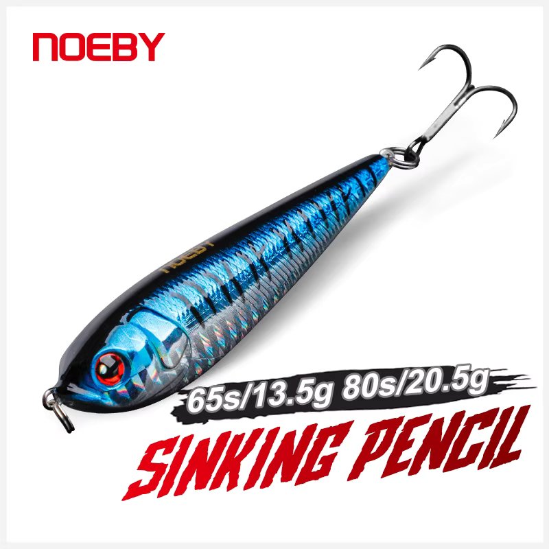 Noeby Fishing Lure Sinking Pencil Lure 80mm 21g Long Casting Stickbait Wobblers Artificial Hard Bait for Bass Fishing Lure