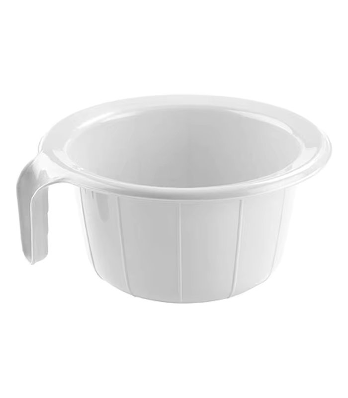 Tradineur round sanitary potty, white color, use at home, bathroom, doctor, work, hospital or care of people dep