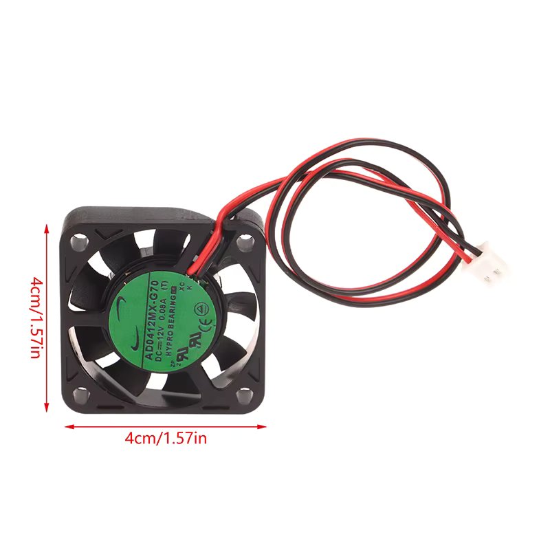 1Pcs 40MM 4010 Cooler AD0412MX-G70 For 40*40*10MM DC12V 0.08A 2-Line Hydraulic Bearing Silent Cooling Fan