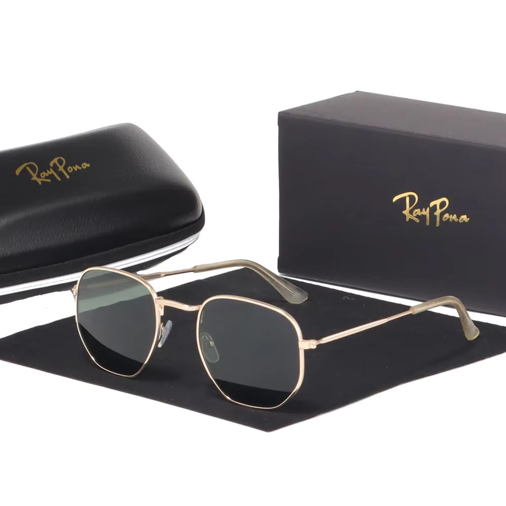 Luxury Designer Sunglasses Vintage Brand Octagon  Men Women Fashion Small Frame Polygon Sun Glasses Metal Gafas De Sol Bans