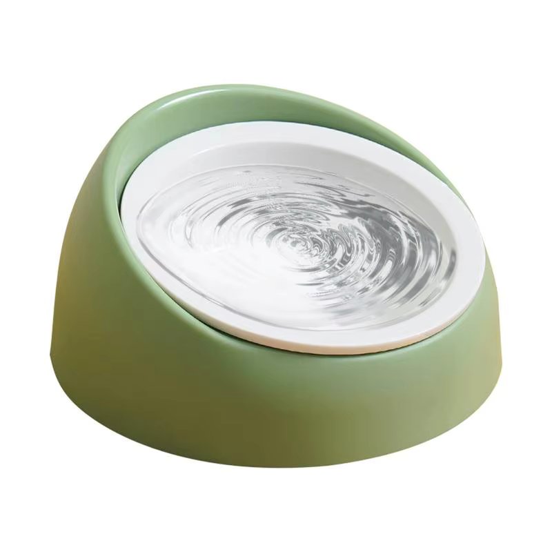 Cat Dog Bowl 15 Degrees Raised Non Slip Puppy Base Cat Food Drinking Water Feeder Tilt Safeguard Neck Pet Bowl