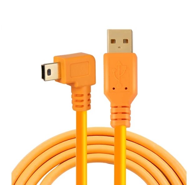 USB2.0 to Mini /USB3.0 to Micro B  Camera Angled cable 3m/ 5m/ 8m/ 10m For Canon 5d4 1DX2 5DS 5DSR Nikon D5 D800 D810A/E D850