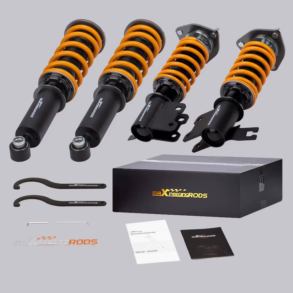 Maxpeedingrods COT6 Coilover Shock+Spring Damper Kit for Nissan S13 240SX 89-94 Coilovers Absorbers Lowering Suspension Kit