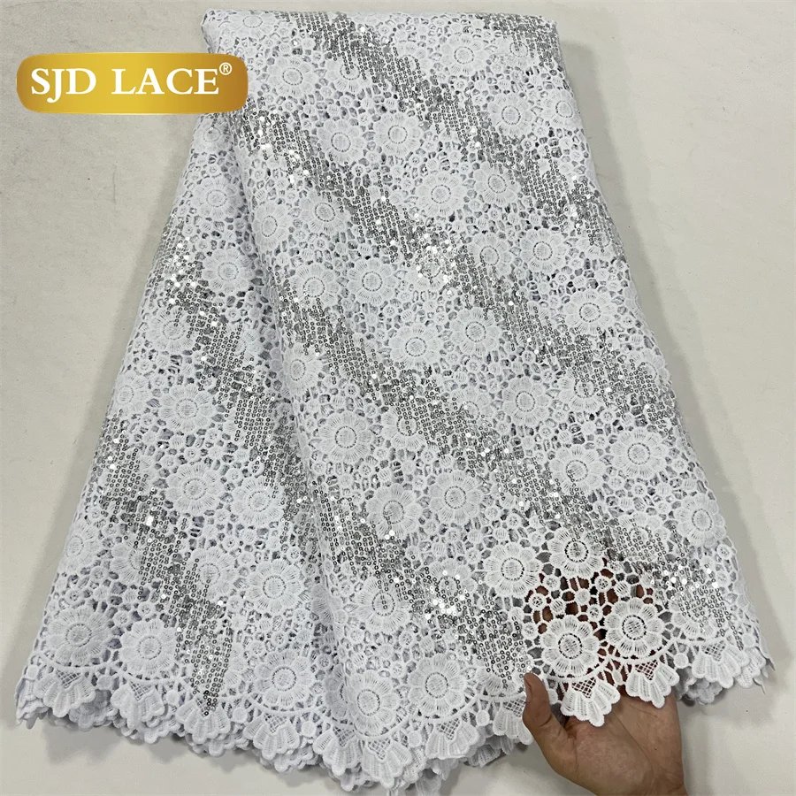 12White Sequins Lace