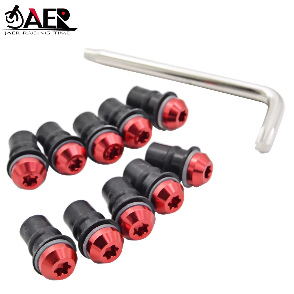 Set M5 CNC Aluminum Windshield Motorcycle Windscreen Bolts Screw Nut Fastener Kit for BMW R1200GS S1000RR F800GS