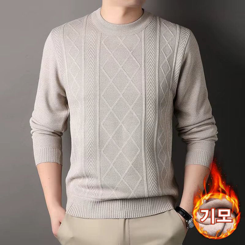 Trend-in Men's Winter Kit-in Goil Pattern Warm Round Neck Sweaters KN2009