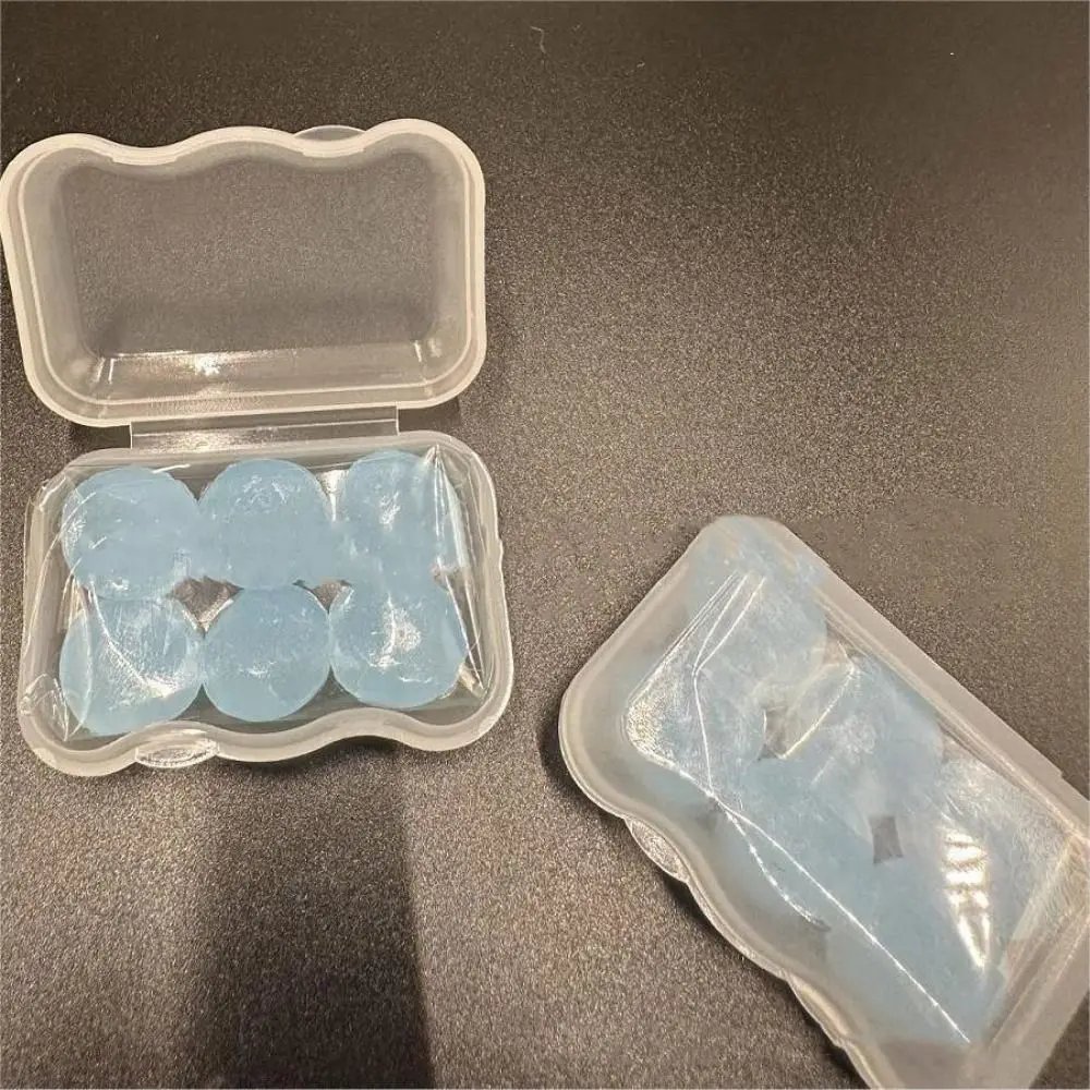 6/12Pcs Unisex Soft Silicone Ear Plugs Transparent Sleeping Sound Insulation Earmuffs Diving Showering Noise Reduction Earplugs