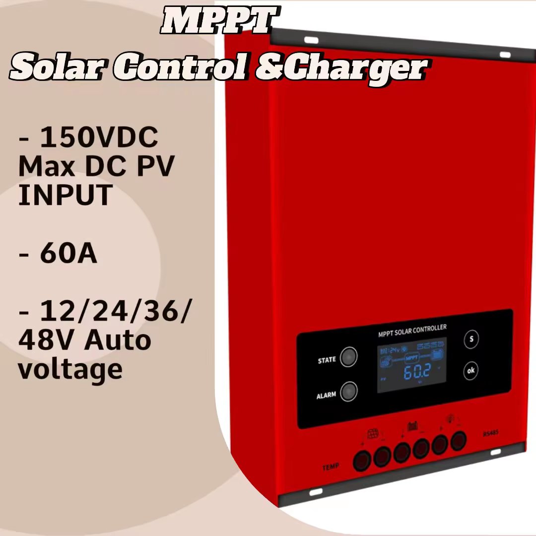60A MPPT Solar Charge Controller 12V/24V/36v/48v Auto 150VDC Solar Panel PV Regulator  For Lifepo4 Lithium GEL