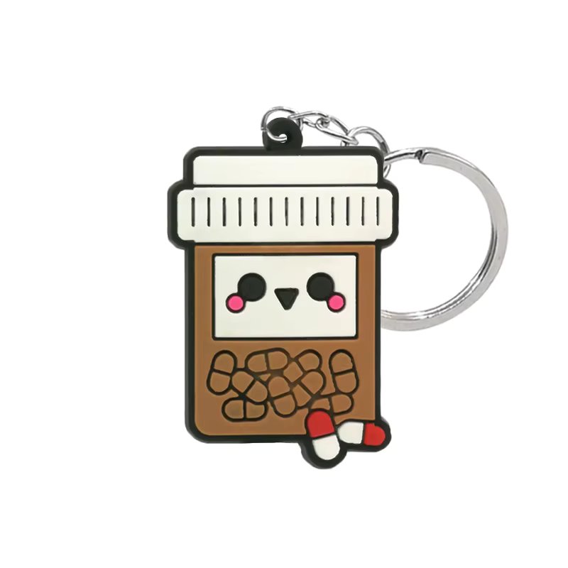 1PCS PVC Medical Style Keychain Nurse Stethoscope Thermometer Key Ring Tooth Herat Key Chain Handbag Accessories for Women Kids