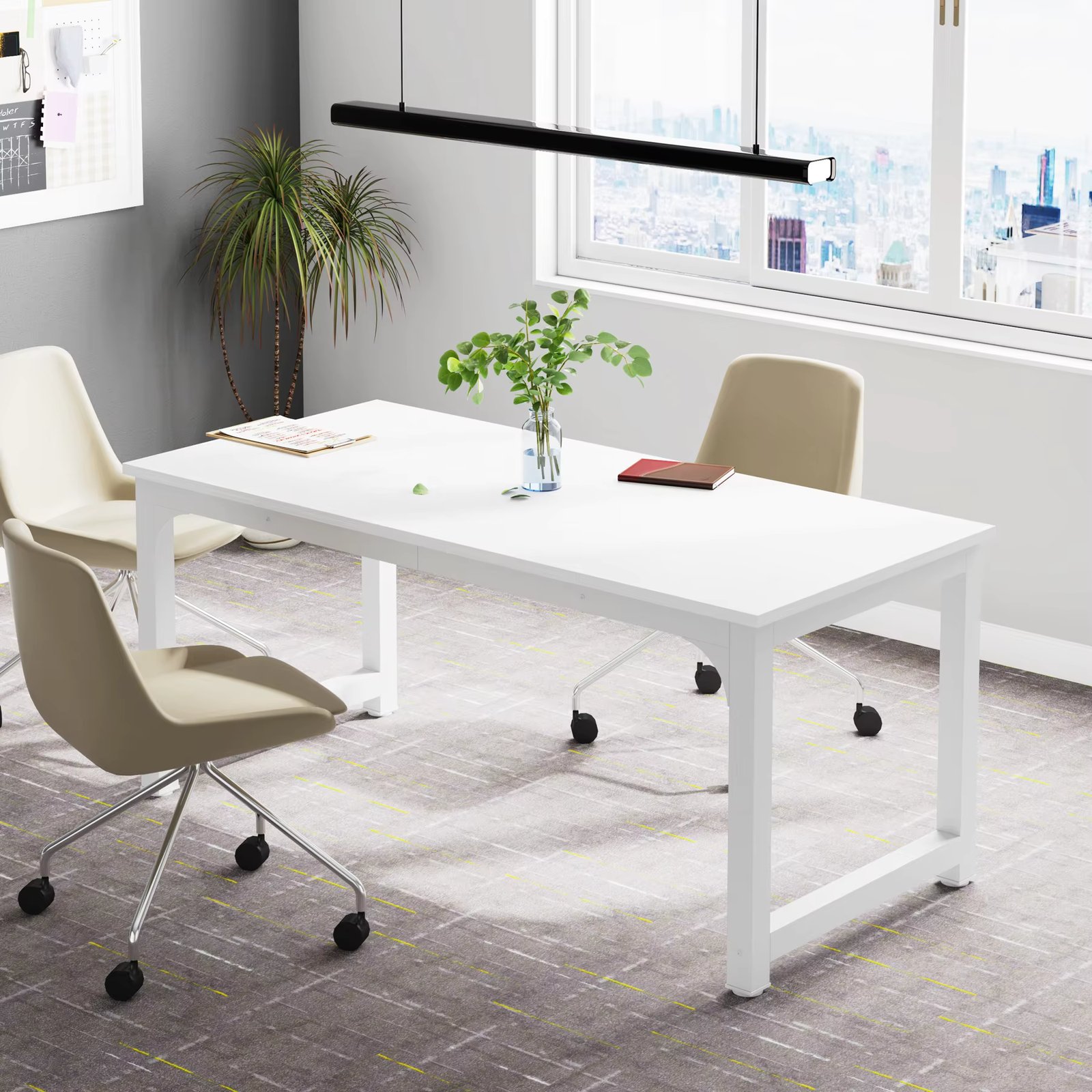 Tribesigns Modern Computer Desk, 63 x 31.5 inch Large Executive Office Desk Computer Table Study Writing Desk Workstation