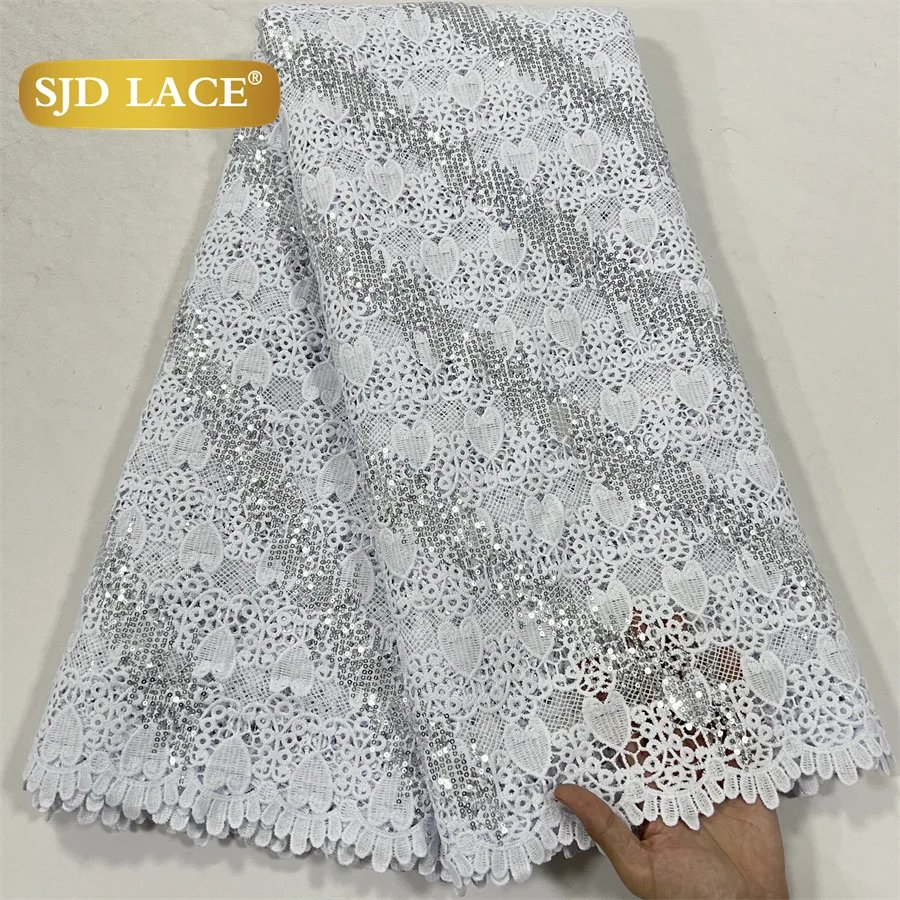 3White Sequins Lace