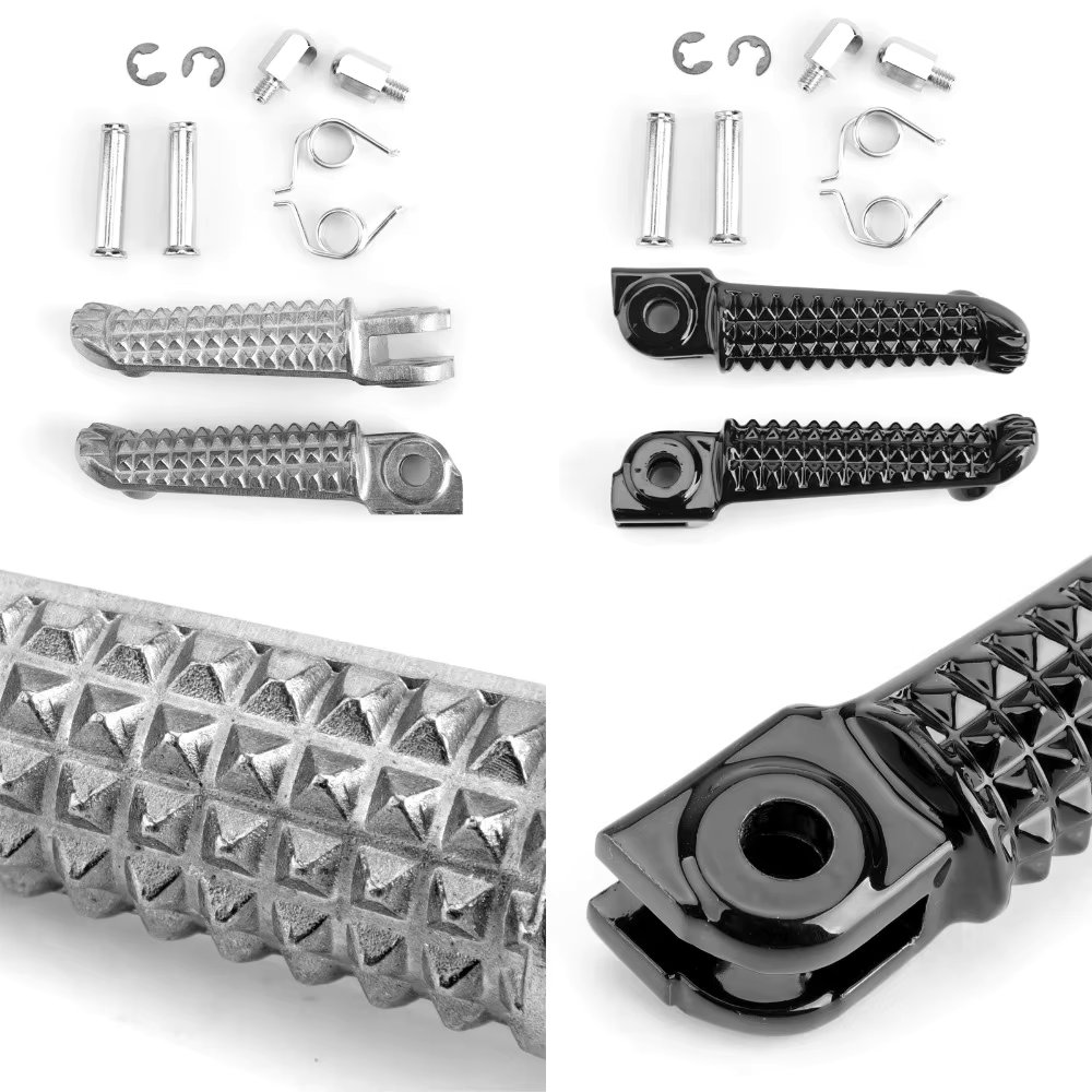 Areyourshop Motorcycle Front Foot Peg Footrest For Yamaha YZF R1 1998-2014 R6 1999-2014 R6S 2003-2008 2004 Aluminum Motor Pegs