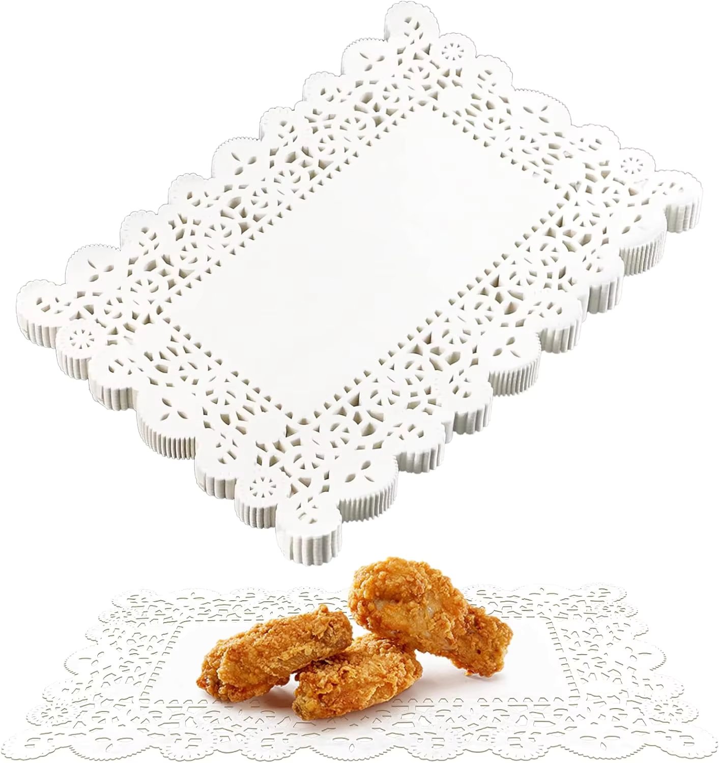 140PCS Paper Doilies Lace, Food Grade Modern Decorative Placemats Bulk, Add Elegance to Coffee, Cake, Dessert, Wedding