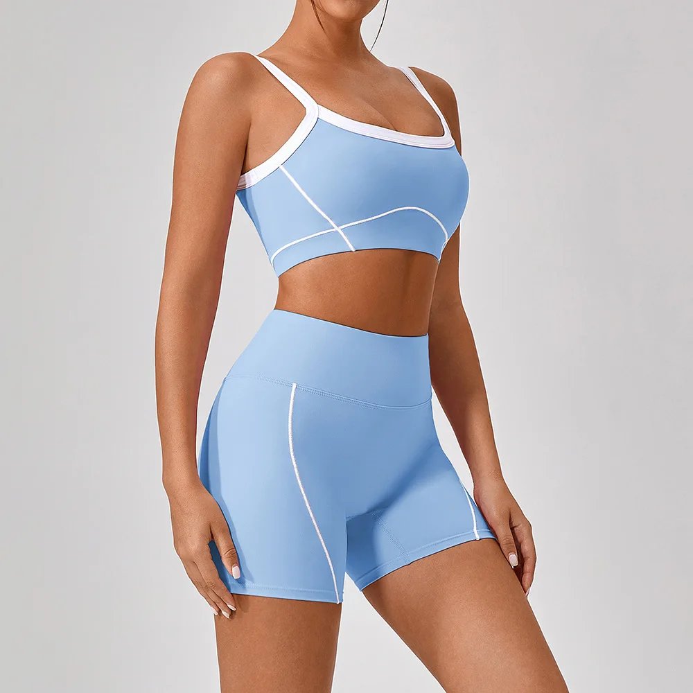 Blue short set