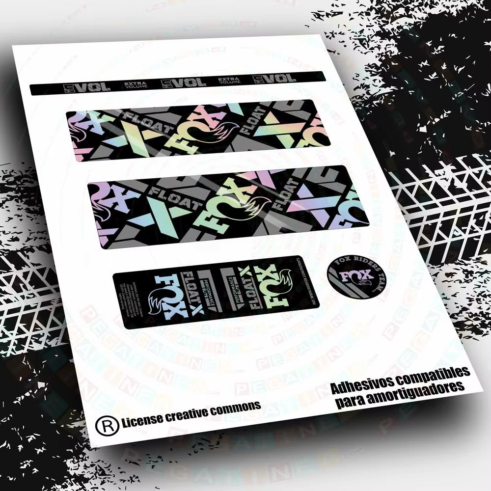 Stickers cushion FOX FLOAT X ELITE 2021-22 WP486 bike stickers, bike MTB BTT accessories bike components stickers