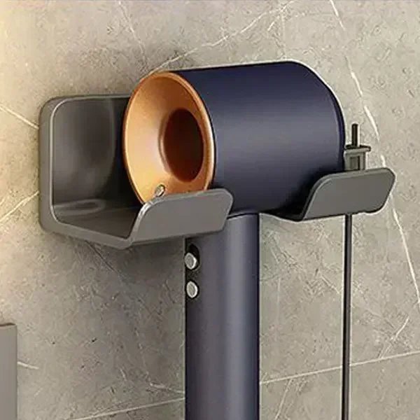 New Hair Dryer Holder Wall Dryer Cradle Straightener Stand Organizer Box Toilet Blower Holder Shelf Bathroom Accessories 2025